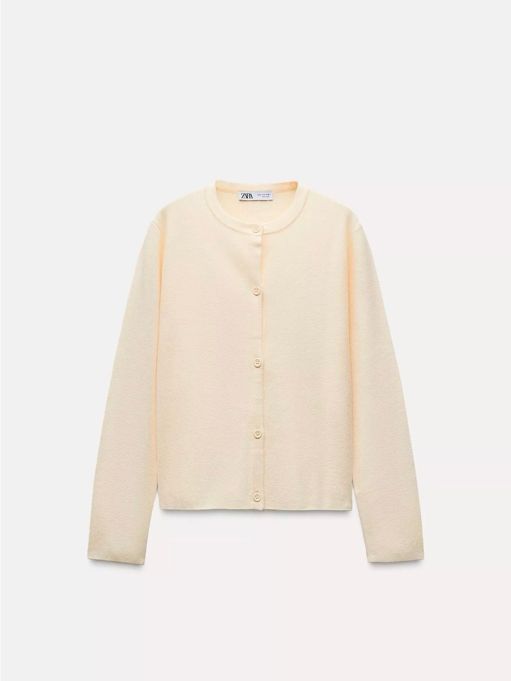 Zara Soft Cream Button-Up Women's Cardigan